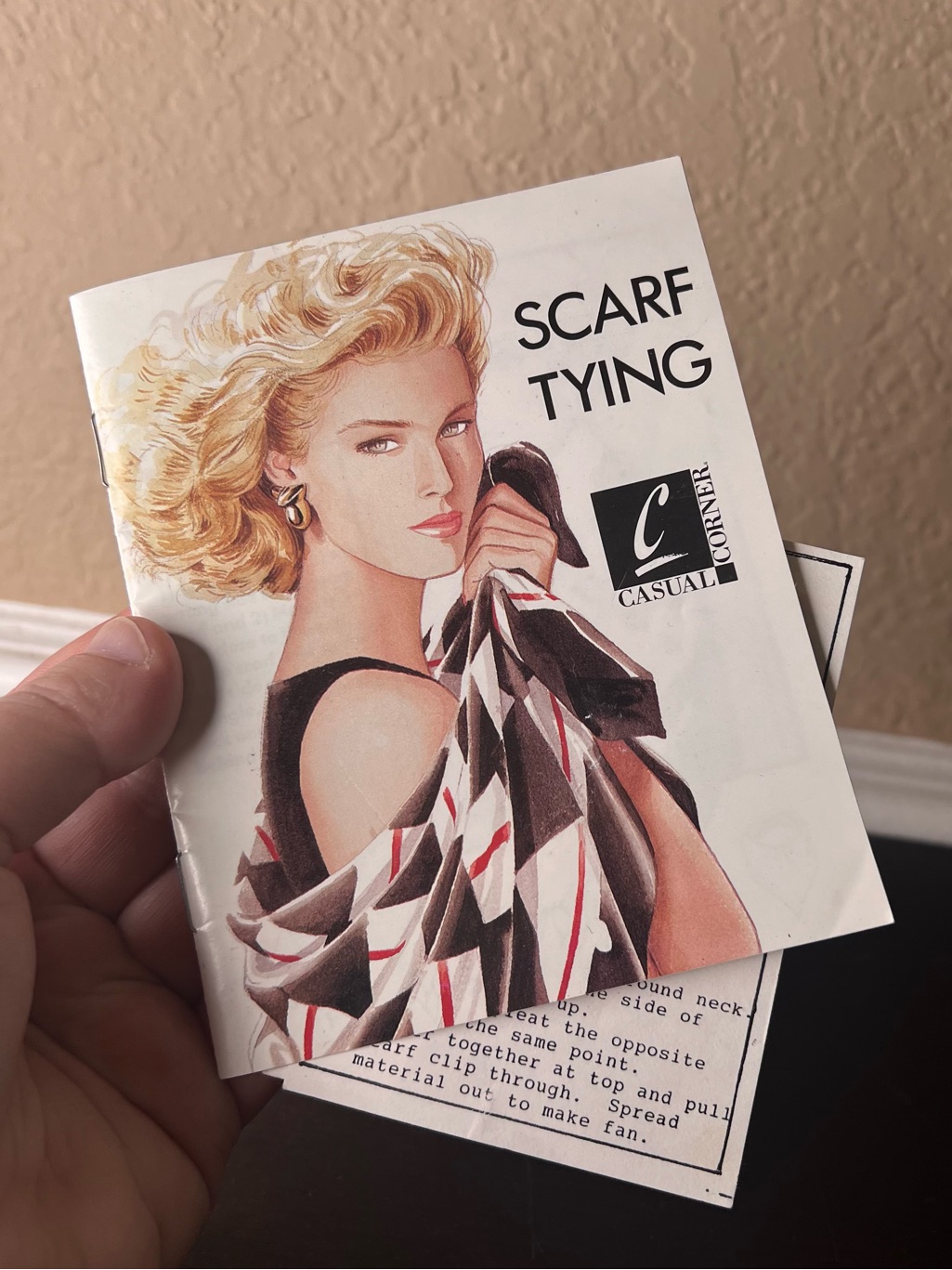 Vintage 1980s Casual Corner Scarf Tying Booklet Fashion Styling Guide With Bonus